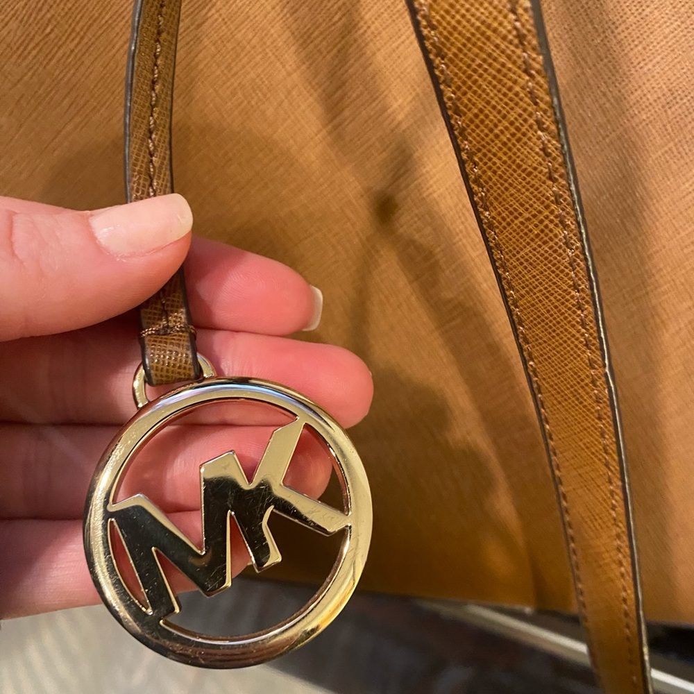 Michael Kors purse. Beige/brown color. Only worn once.